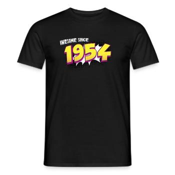 69e anniversaire rétro dans le style Pop Art Comic Book - T-shirt homme - noir - Devant - AI Model Male 178 light (178cm)
