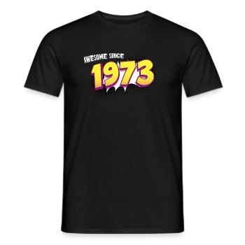 Retro 50th birthday in Pop Art Comic Book Style - Men's T-Shirt - black - Front - AI Model Male 178 light (178cm)