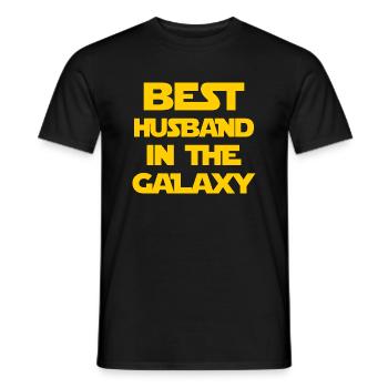 Best husband in the galaxy - Men's T-Shirt - black - Front - AI Model Male 178 light (178cm)