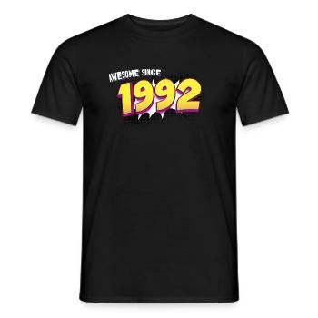 Rétro 31e anniversaire dans le Style Pop Art Comic Book - T-shirt homme - noir - Devant - AI Model Male 178 light (178cm)