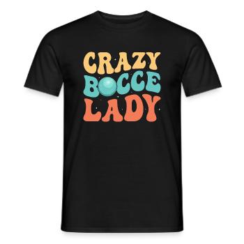 Joueur d’équipe Crazy Bocce Lady Petangue - T-shirt homme - noir - Devant - AI Model Male 178 light (178cm)