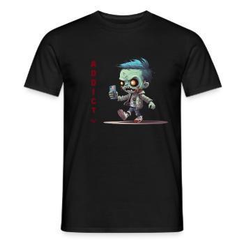 Handyholiker - T-shirt homme - noir - Devant - AI Model Male 178 light (178cm)