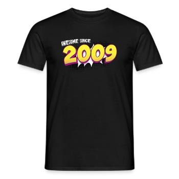 Rétro 14e anniversaire dans le Style Pop Art Comic Book - T-shirt homme - noir - Devant - AI Model Male 178 light (178cm)