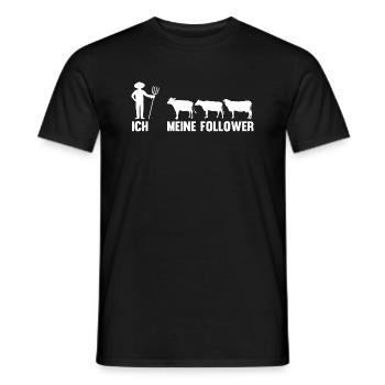 Kuh Bauernhof Kuhbauer Landwirt Rind Kühe - Männer T-Shirt - Schwarz - Vorne - AI Model Male 178 light (178cm)
