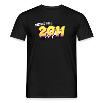 Retro 12. Geburtstag im Pop Art Comic Stil - Männer T-Shirt - Schwarz - Vorne - AI Model Male 178 light (178cm)