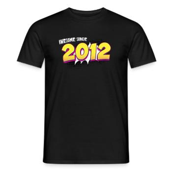 Rétro 11e anniversaire dans le Style de bande dessinée Pop Art - T-shirt homme - noir - Devant - AI Model Male 178 light (178cm)
