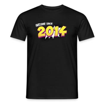 Rétro 9e anniversaire dans le Style Pop Art Comic Book - T-shirt homme - noir - Devant - AI Model Male 178 light (178cm)