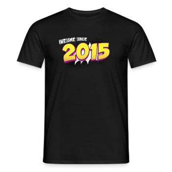 Rétro 8e anniversaire dans le Style de bande dessinée Pop Art - T-shirt homme - noir - Devant - AI Model Male 178 light (178cm)