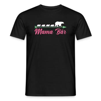 Mutter Mama Bär - Männer T-Shirt - Schwarz - Vorne - AI Model Male 178 light (178cm)