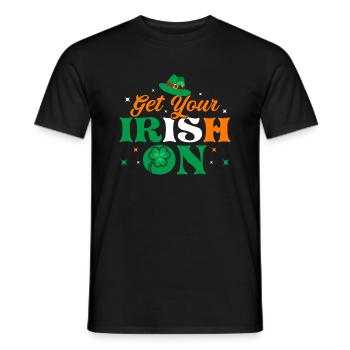 Mettez votre irlandais sur - T-shirt homme - noir - Devant - AI Model Male 178 light (178cm)