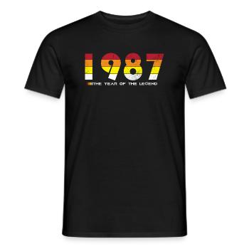 Millésime 1987 - L’année de la légende - Rétro 37 - T-shirt homme - noir - Devant - AI Model Male 178 light (178cm)