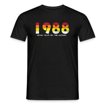 Millésime 1988 - L’année de la légende - Rétro 36 - T-shirt homme - noir - Devant - AI Model Male 178 light (178cm)