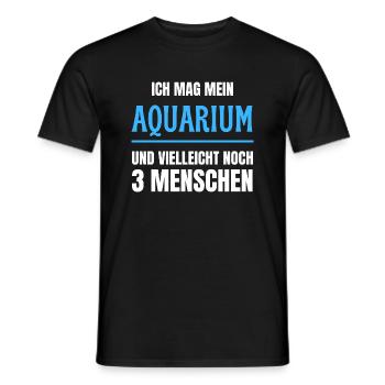 Ich mag mein Aquarium - Männer T-Shirt - Schwarz - Vorne - AI Model Male 178 light (178cm)