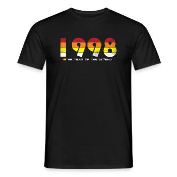 Millésime 1998 - L’Année de la Légende - Rétro 26 - T-shirt homme - noir - Devant - AI Model Male 178 light (178cm)