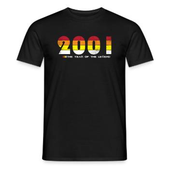 Vintage 2001 - The Year of the Legend - Retro 23 - Men's T-Shirt - black - Front - AI Model Male 178 light (178cm)