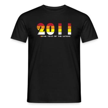 Vintage 2011 - The Year of the Legend - Retro 13 - Men's T-Shirt - black - Front - AI Model Male 178 light (178cm)
