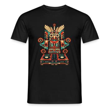 Indigenous DJ - Men's T-Shirt - black - Front - AI Model Male 178 light (178cm)