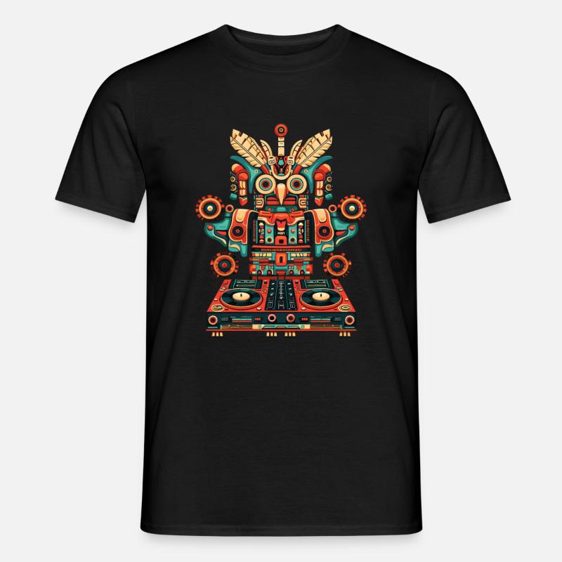 Indigenous DJ - Männer T-Shirt - Schwarz