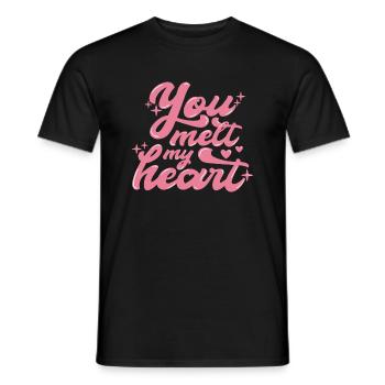 Du bringst mein Herz zum Schmelzen - Männer T-Shirt - Schwarz - Vorne - AI Model Male 178 light (178cm)