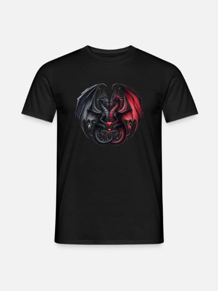 Drachen - Männer T-Shirt - Schwarz