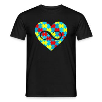 Autism Infinity Love For Autistic Kid Cute Autism - Men's T-Shirt - black - Front - AI Model Male 178 light (178cm)