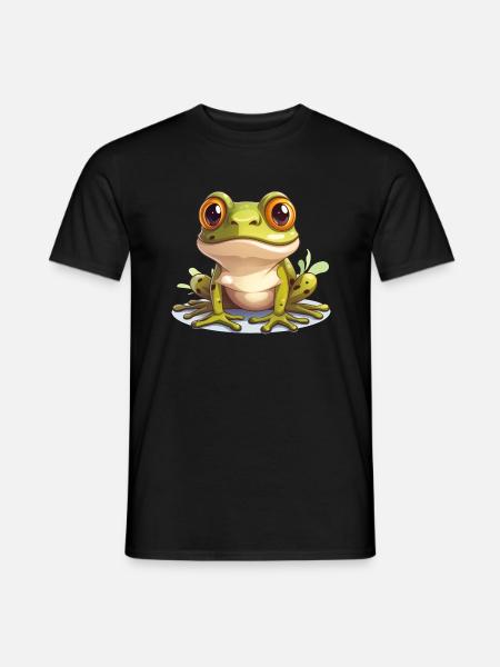 Frog Cute Logo - Men's T-Shirt - black