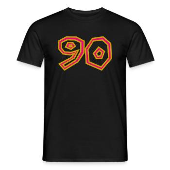 90. 90 ANS. 90e ANNIVERSAIRE. ANNIVERSAIRE 90 ANS. - T-shirt homme - noir - Devant - AI Model Male 178 light (178cm)
