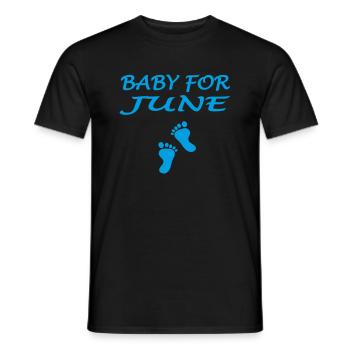 Baby für JUNI - Männer T-Shirt - Schwarz - Vorne - AI Model Male 178 light (178cm)