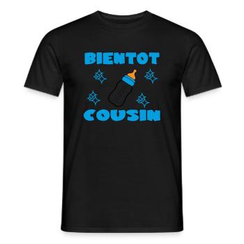 BIENTOT COUSIN - T-shirt homme - noir - Devant - AI Model Male 178 light (178cm)