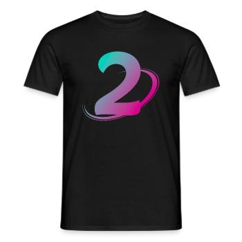 Nummer 2 mehrfarbig - Männer T-Shirt - Schwarz - Vorne - AI Model Male 178 light (178cm)