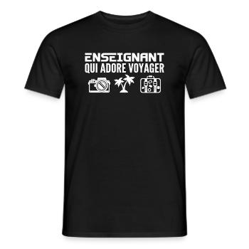 Reisende & Lehrer: Leidenschaft & Entdeckung - Männer T-Shirt - Schwarz - Vorne - AI Model Male 178 light (178cm)
