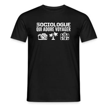 Reisende & Soziologen: Leidenschaft & Entdeckung - Männer T-Shirt - Schwarz - Vorne - AI Model Male 178 light (178cm)
