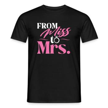 De Miss à Mrs - Bride Bachelorette Fun - T-shirt homme - noir - Devant - AI Model Male 178 light (178cm)