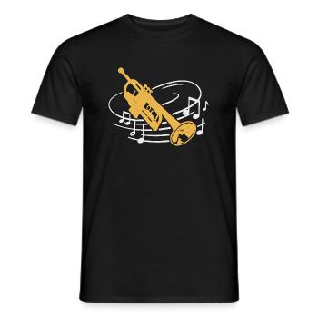Trompete Musiker Orchester Trompeter - Männer T-Shirt - Schwarz - Vorne - AI Model Male 178 light (178cm)