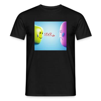 Autistic Art - Communication - Men's T-Shirt - black - Front - AI Model Male 178 light (178cm)