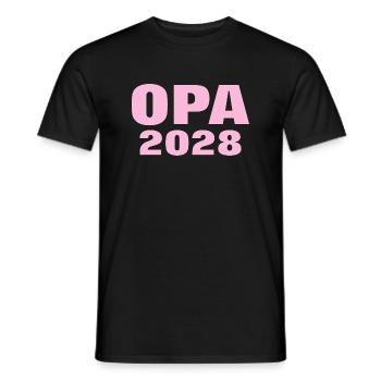 2028 Grand-père Petit-fils Petite-fille Naissance Bébé Grossesse - T-shirt homme - noir - Devant - AI Model Male 178 light (178cm)