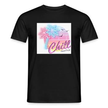 1000203893 - Men's T-Shirt - black - Front - AI Model Male 178 light (178cm)