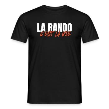 Wandern ist Leben. Humor, Leidenschaft, Wandern - Männer T-Shirt - Schwarz - Vorne - AI Model Male 178 light (178cm)