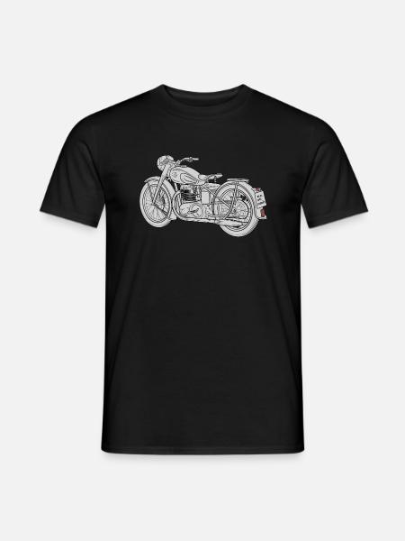 Motorcycle Sketch - Men's T-Shirt - black