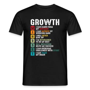 Growth Mindset Positive School Classroom Teacher - Men's T-Shirt - black - Front - AI Model Male 178 light (178cm)