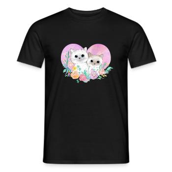 Amour des chats - T-shirt homme - noir - Devant - AI Model Male 178 light (178cm)