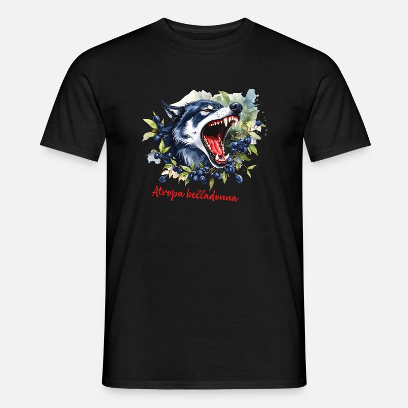 Wolfsbeere – Atropa belladonna - Männer T-Shirt - Schwarz