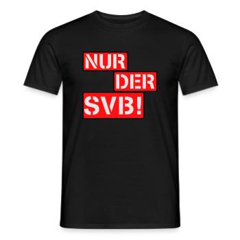 Nur der SVB - Männer T-Shirt - Schwarz - Vorne - AI Model Male 178 light (178cm)