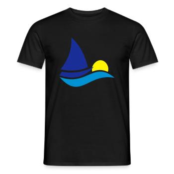 segelboot - Männer T-Shirt - Schwarz - Vorne - AI Model Male 178 light (178cm)