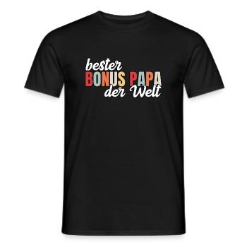 Bester Bonus Papa lustiges Geschenk - Männer T-Shirt - Schwarz - Vorne - AI Model Male 178 light (178cm)