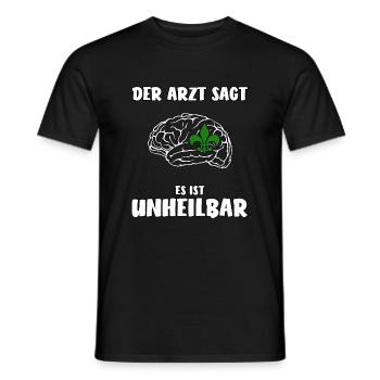 Incurable Scout Funny Gift - Men's T-Shirt - black - Front - AI Model Male 178 light (178cm)