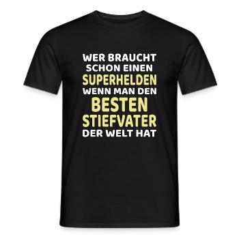 bester Stiefvater lustiges Geschenk - Männer T-Shirt - Schwarz - Vorne - AI Model Male 178 light (178cm)