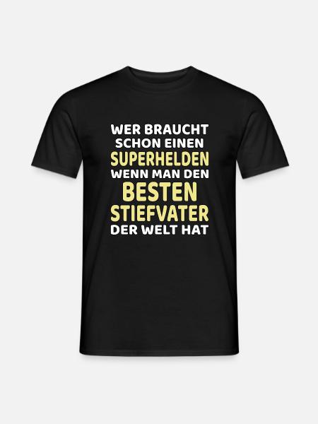 bester Stiefvater lustiges Geschenk - Männer T-Shirt - Schwarz