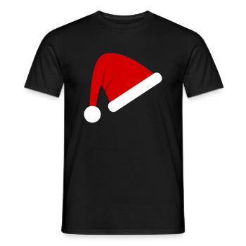 Bonnet de Noël de Nicolas - T-shirt homme - noir - Devant - AI Model Male 178 light (178cm)