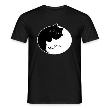 Chat souriant de Ying Yang - Karma - T-shirt homme - noir - Devant - AI Model Male 178 light (178cm)